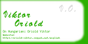 viktor oriold business card